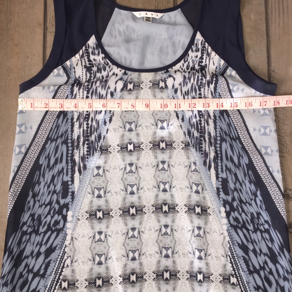 Cabi #253 Mixed Print Tunic Sleeveless Lined Sz X… - image 6